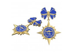 Медаль с колодкой в форме банта